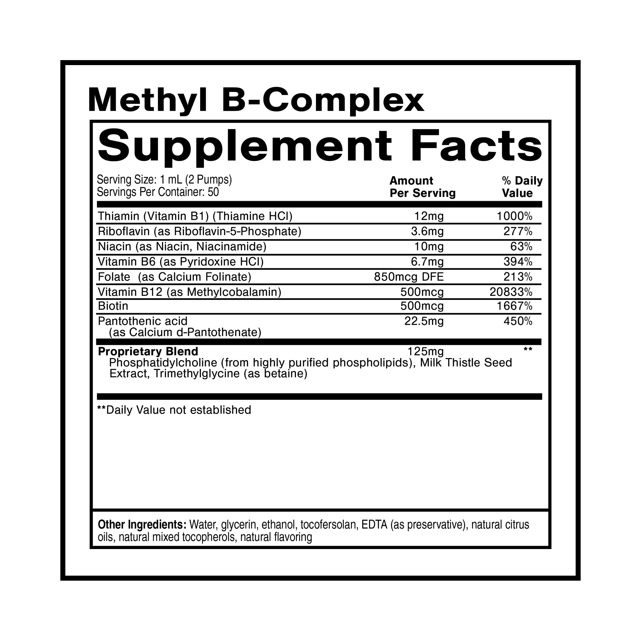 Quicksilver Scientific Methyl B Complex front label highlighting liposome technology.