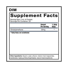 Close-up of the Quicksilver Scientific Nanoemulsified DIM label showing vegan, soy-free formulation.