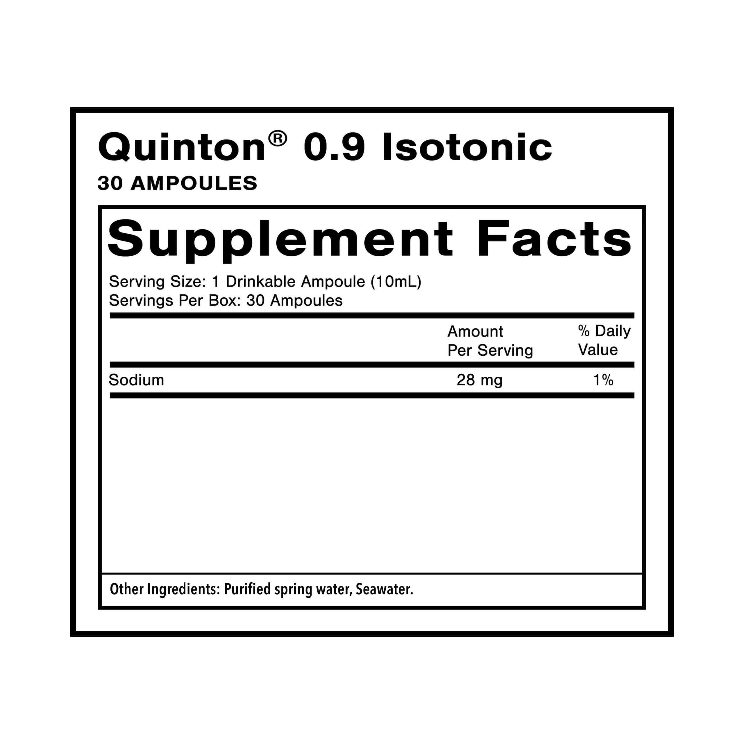 Quicksilver Quinton ampoules closeup for convenient mineral hydration.