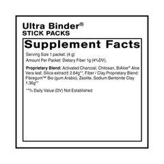 Quicksilver Scientific Ultra Binder packets designed to bind toxins during gut detox.