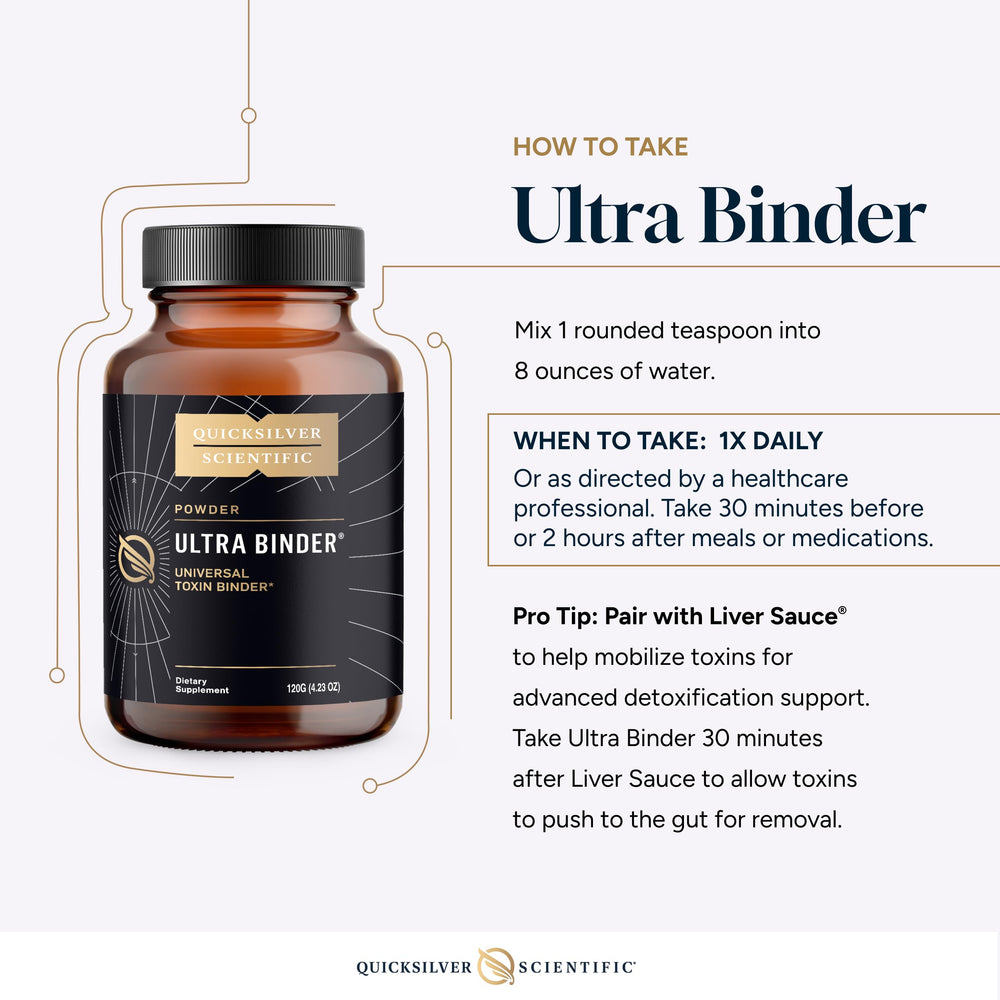 Acacia gum in Quicksilver Ultra Binder aids soluble fiber and gut motility.