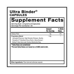 Quicksilver Ultra Binder capsules close-up for on the go detox support