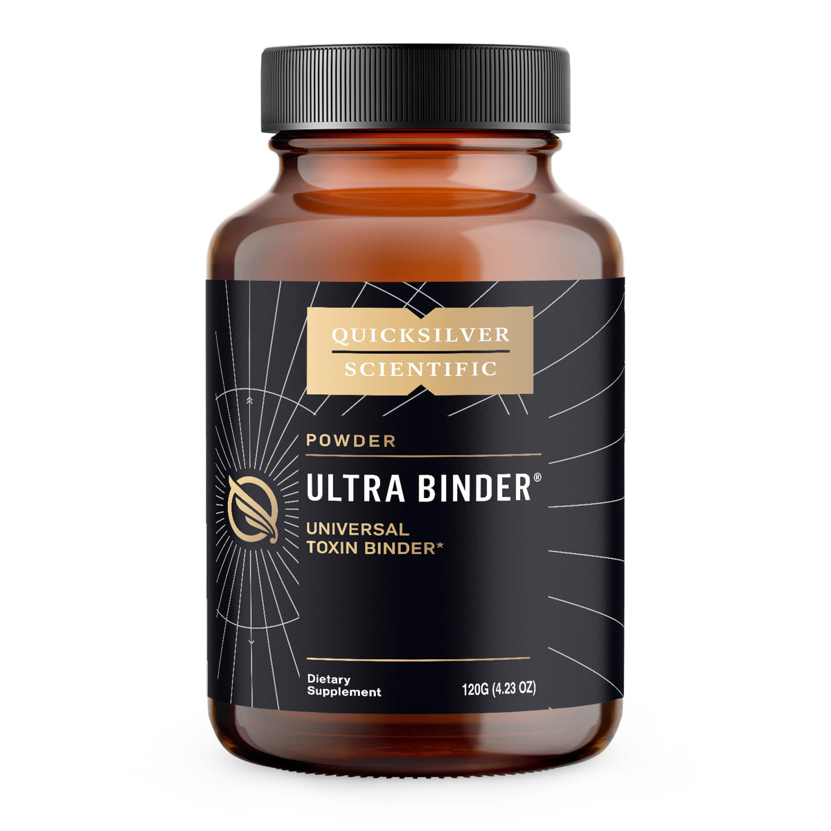 Quicksilver Ultra Binder powder tub promotes broad toxin binding for gut support.