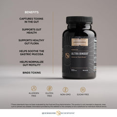 Quicksilver Ultra Binder zeolite detox powder for broader toxin binding.