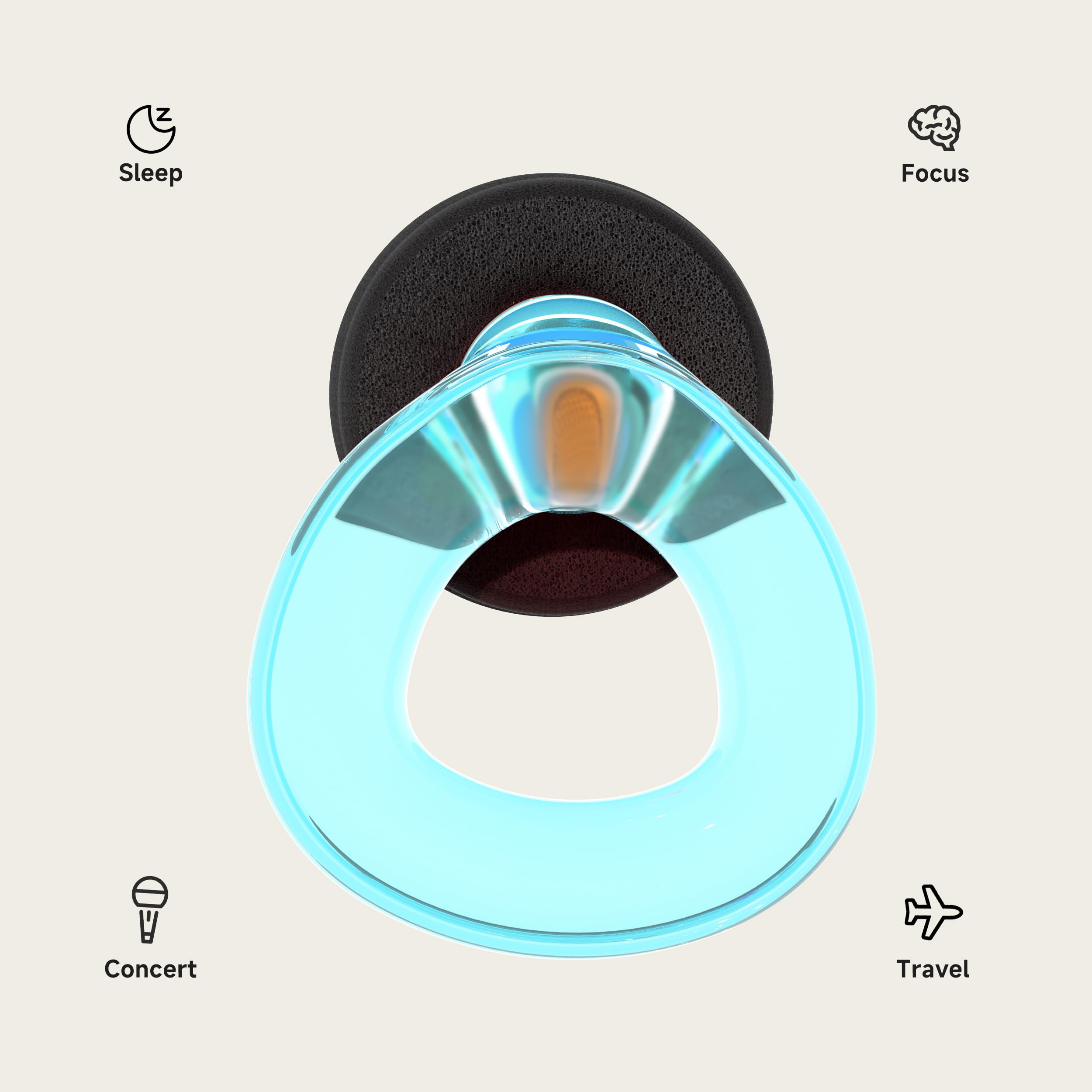 QuietZone ear plugs easy to insert for comfortable wear
