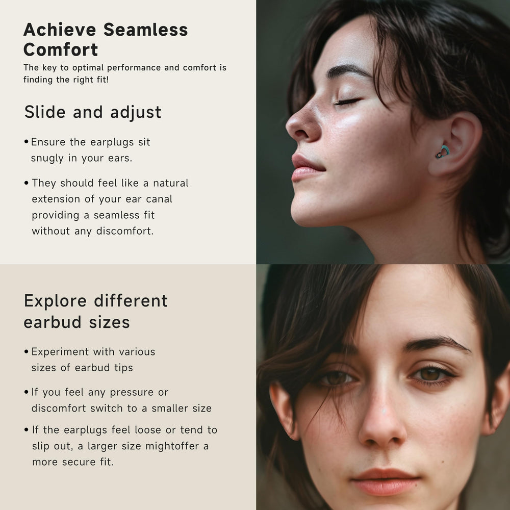 QuietZone ear plugs tip set in S/M/L for a custom fit