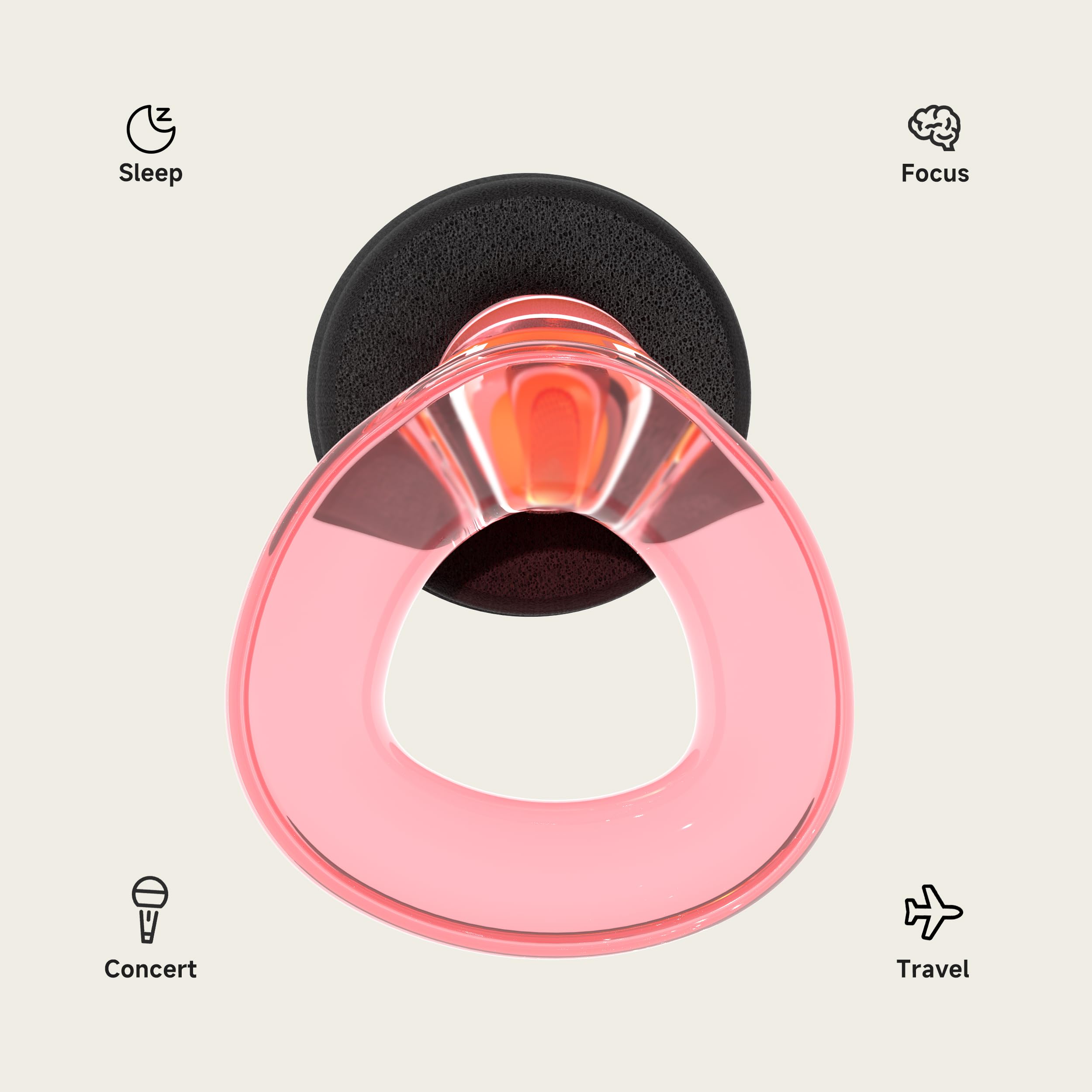 QuietZone earplugs carry case keeps tips clean and portable.