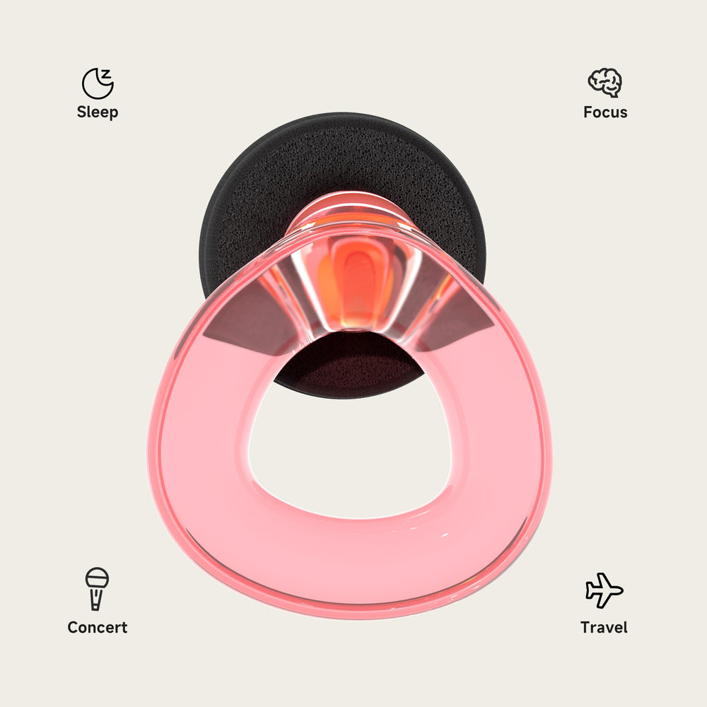 QuietZone earplugs carry case keeps tips clean and portable.