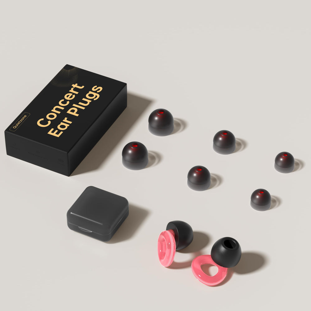 QuietZone earplugs three sizes ensure a snug, comfortable fit.