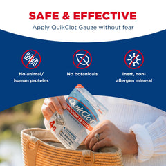 QuikClot Gauze kaolin inert dressing for emergencies