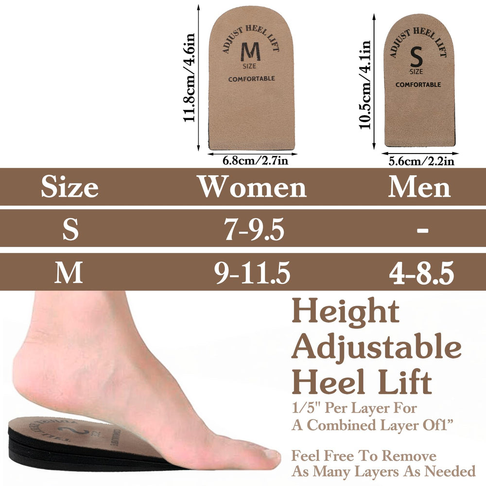 Quilax three-layer heel lift design offers a customizable height
