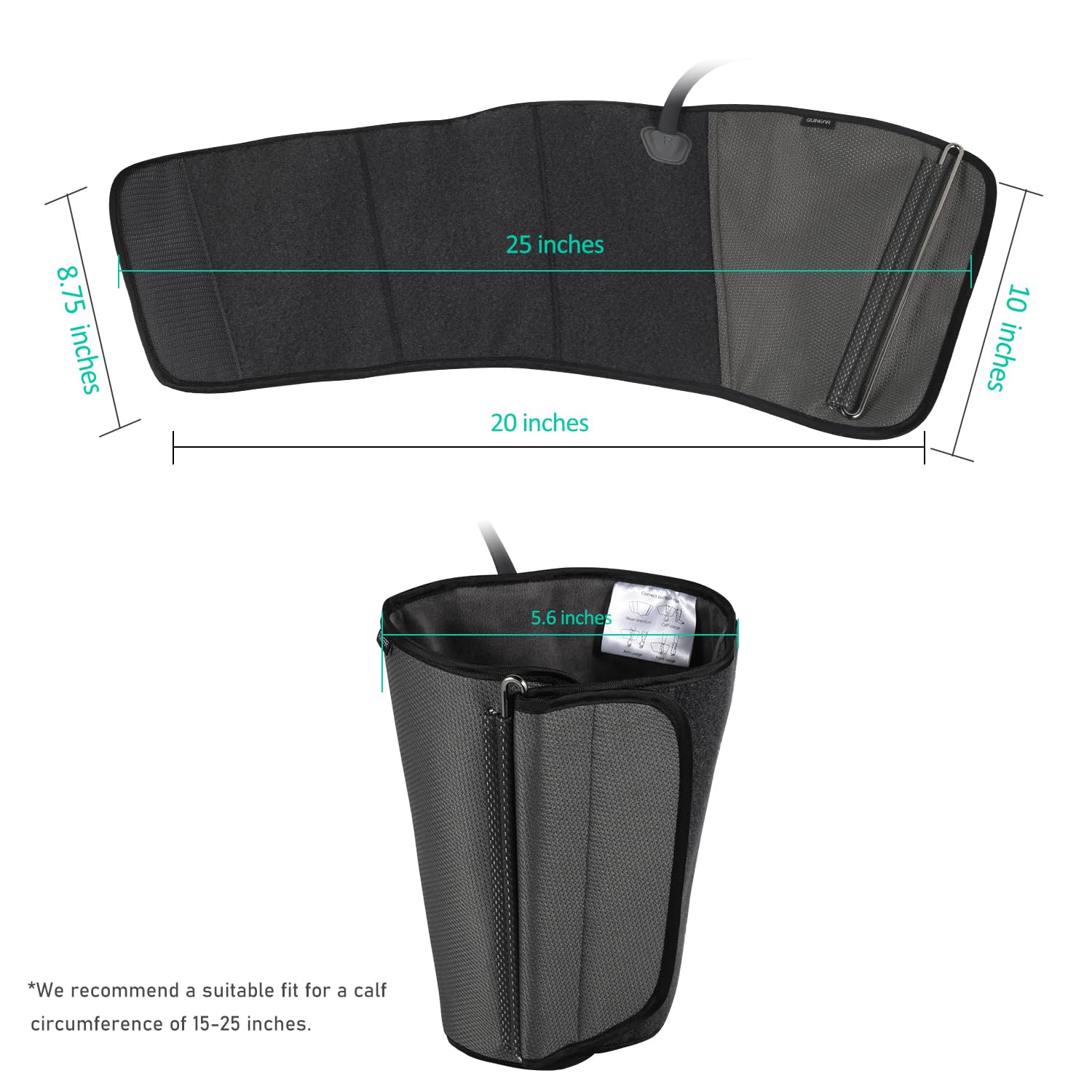 QUINEAR breathable double-stitched fabric keeps cool during massage.