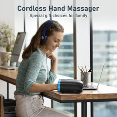 QUINEAR hand massager heat function provides warm therapy for soothing comfort