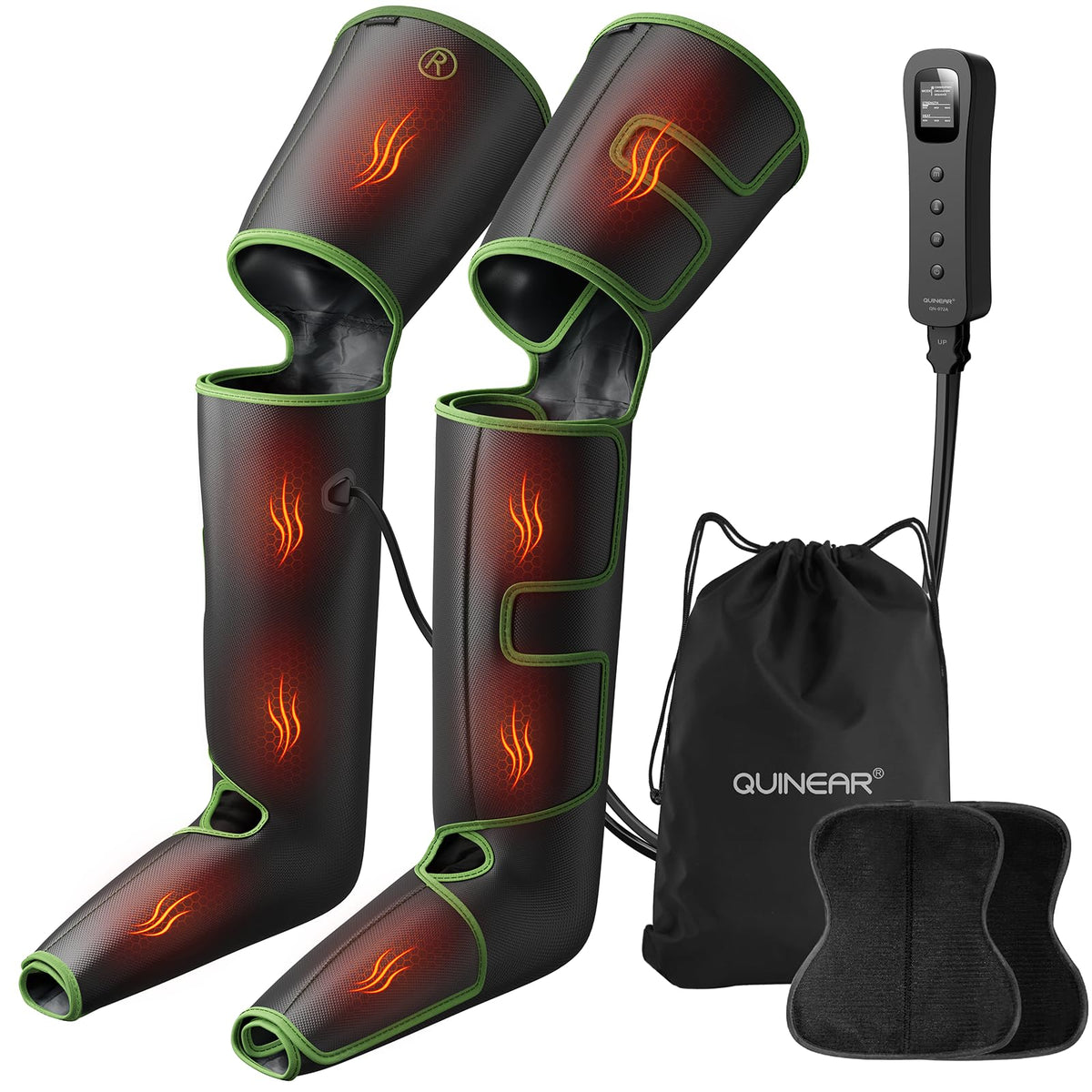 QUINEAR Leg Massager foot area delivers soothing compression for tired feet and improved circulation.