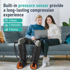 QUINEAR leg massager LCD control panel simplifies setup and use