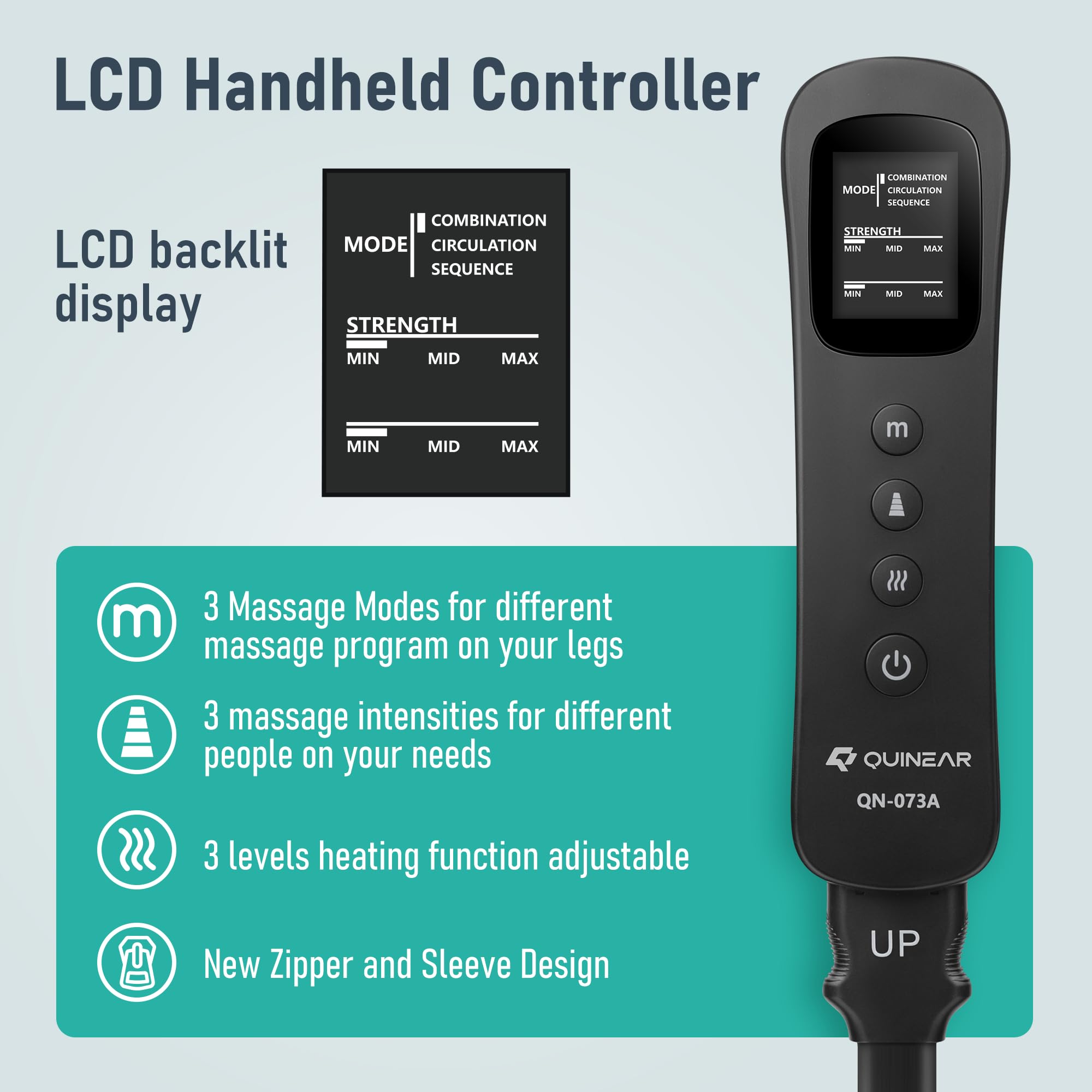 QUINEAR leg massager is portable for in-office or gym sessions