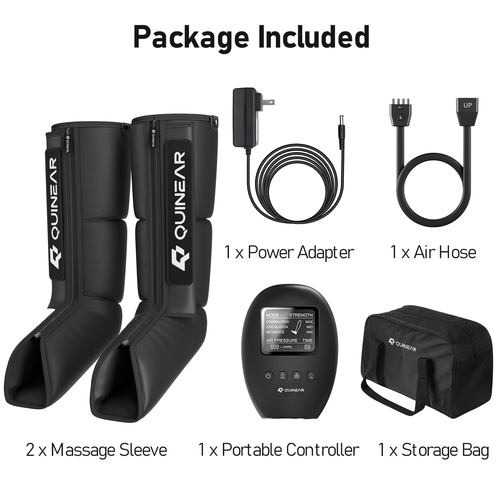 Quinear gear ready for on-demand recovery sessions with professional-like massage at home.