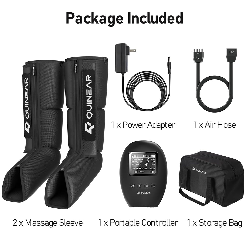 Quinear gear ready for on-demand recovery sessions with professional-like massage at home.