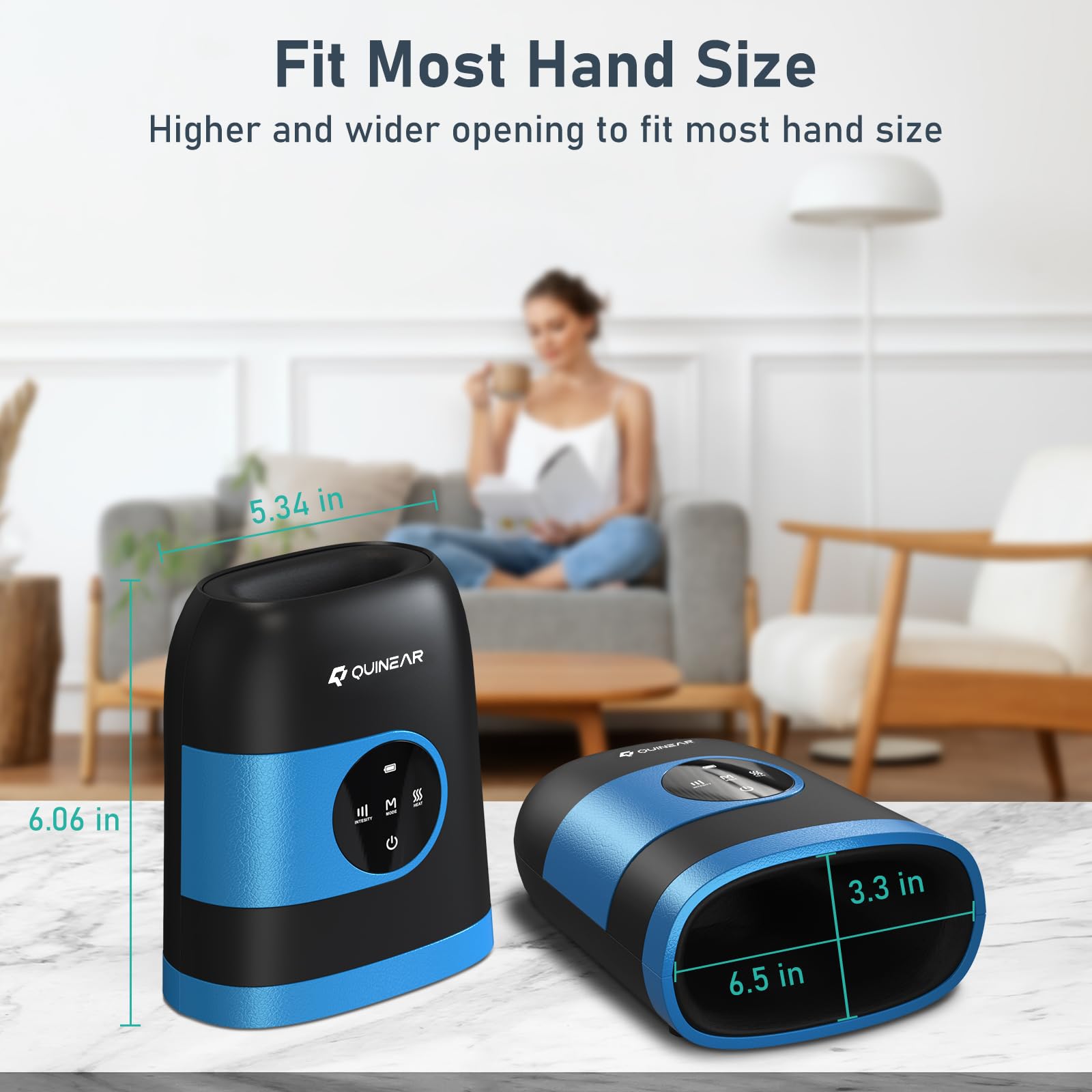 QUINEAR rechargeable battery powers long cordless sessions