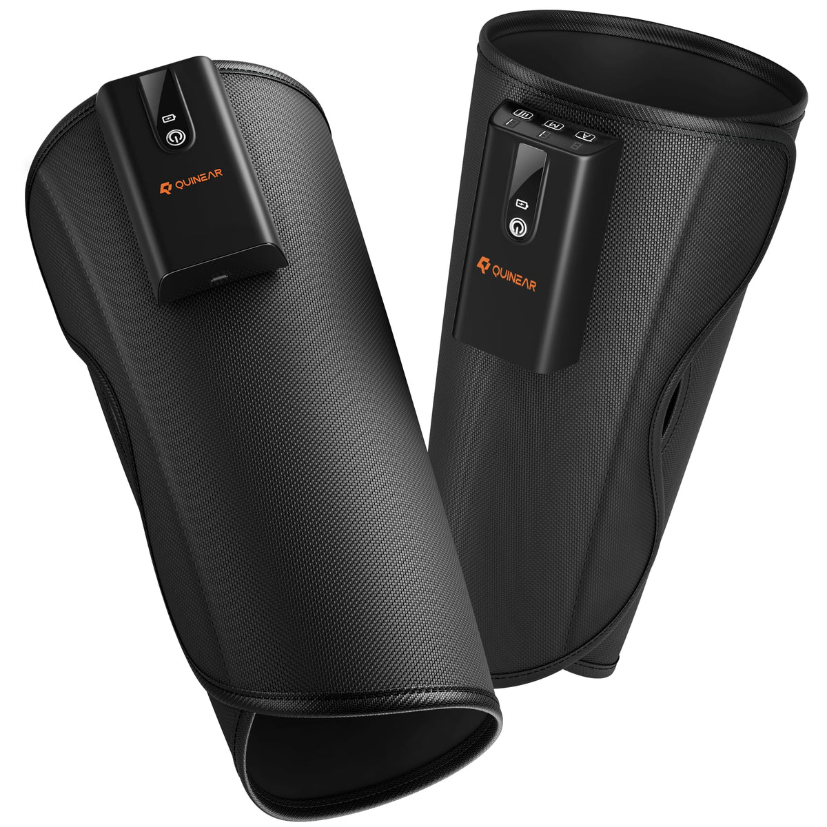 Quinear Rechargeable Calf Massager in use to boost leg circulation and soothe tired calves.