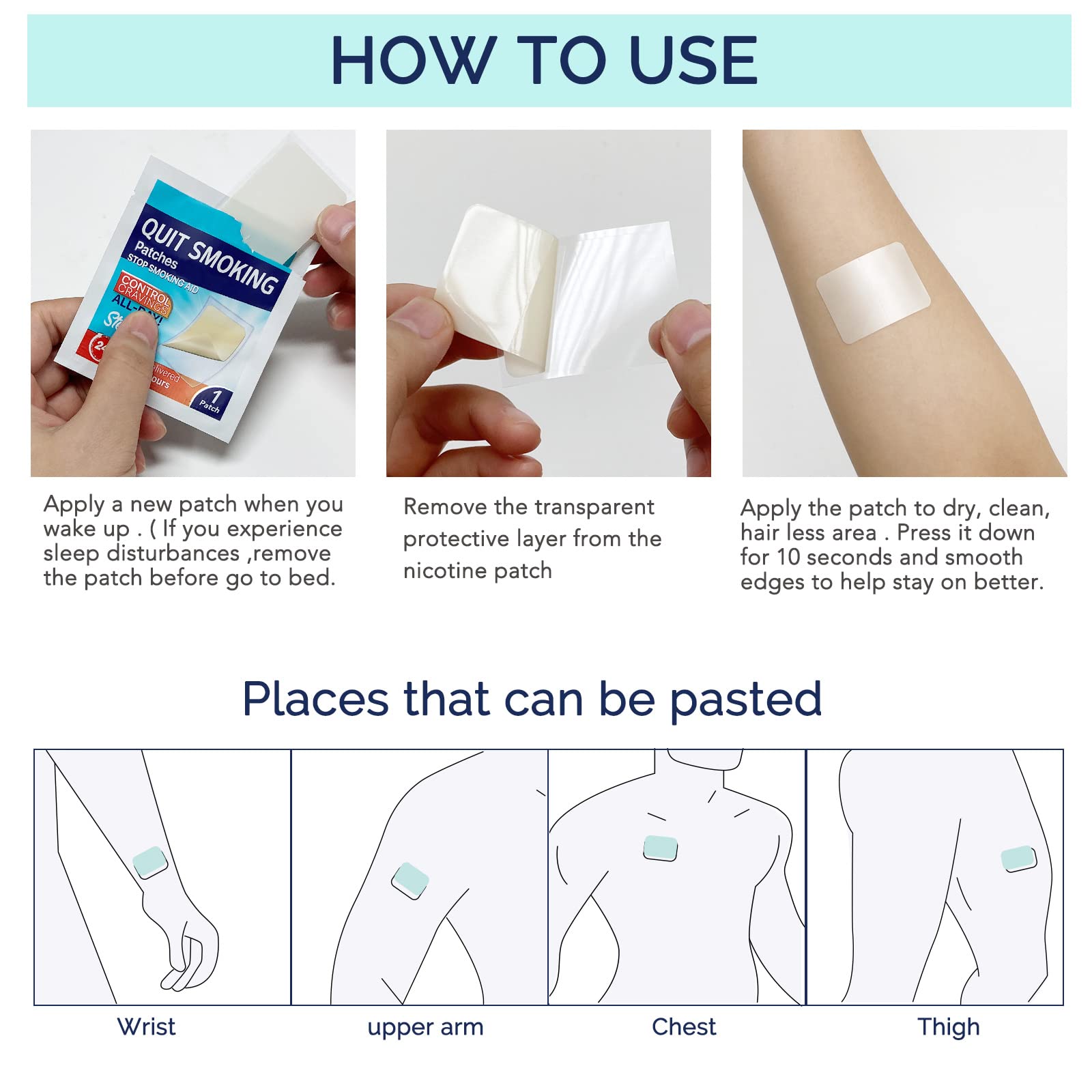 Quit Smoking Patches daily-use image highlights 24-hour support