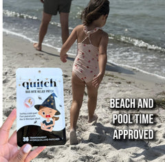 Quitch kid-friendly natural ingredients emphasize gentle, chemical-free relief.