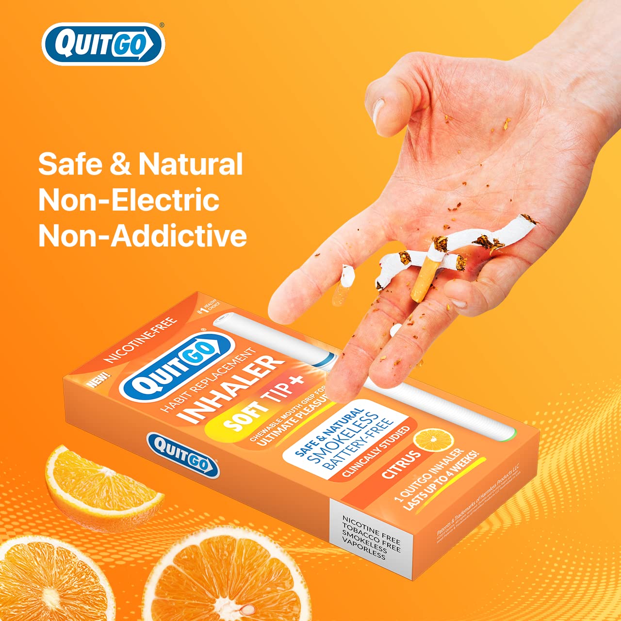 Citrus scent profile highlighting fresh aroma with QuitGo.