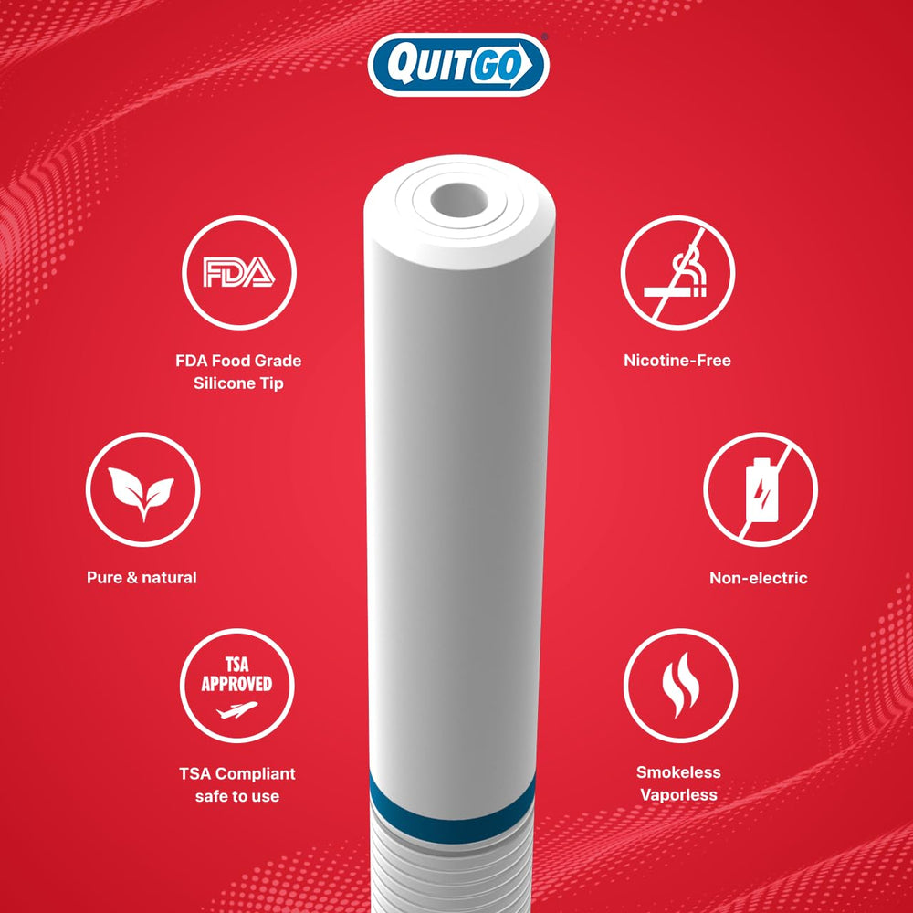 QuitGo clinically studied, USA-made inhaler signals evidence-backed wellness design.