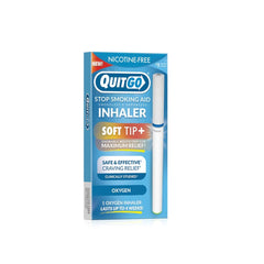 QuitGo oxygen inhaler with soft-tip for on-the-go craving relief