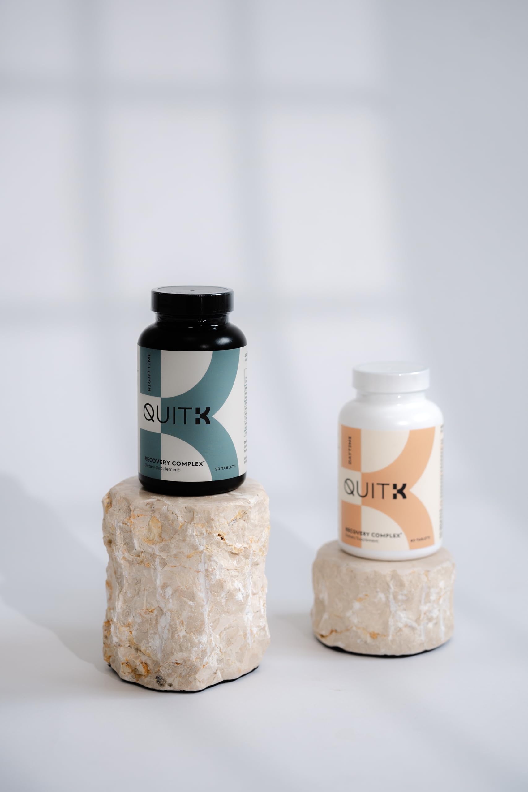 QuitK Recovery daytime ingredients highlight energy support and mental clarity.
