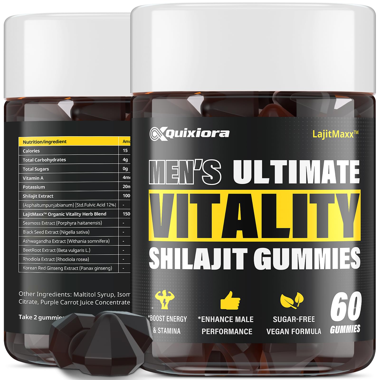 Quixiora Shilajit Gummies bottle ready for your daily wellness routine.