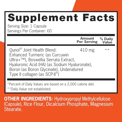 Qunol 5-in-1 capsules close-up highlighting fast-acting formula.
