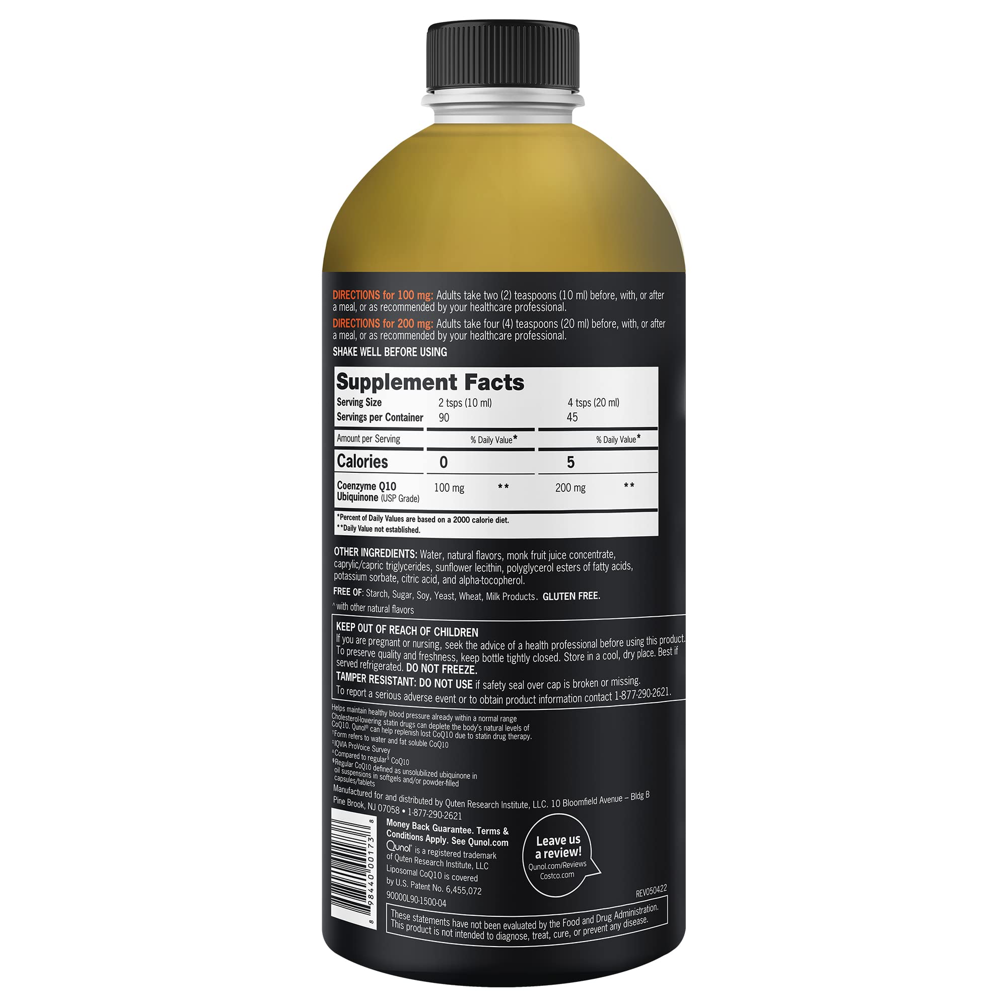 Qunol CoQ10 orange pineapple flavor image suggesting pleasant daily intake.