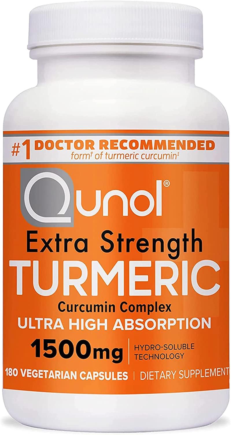 Qunol Turmeric Curcumin bottle showing ultra-high absorption technology