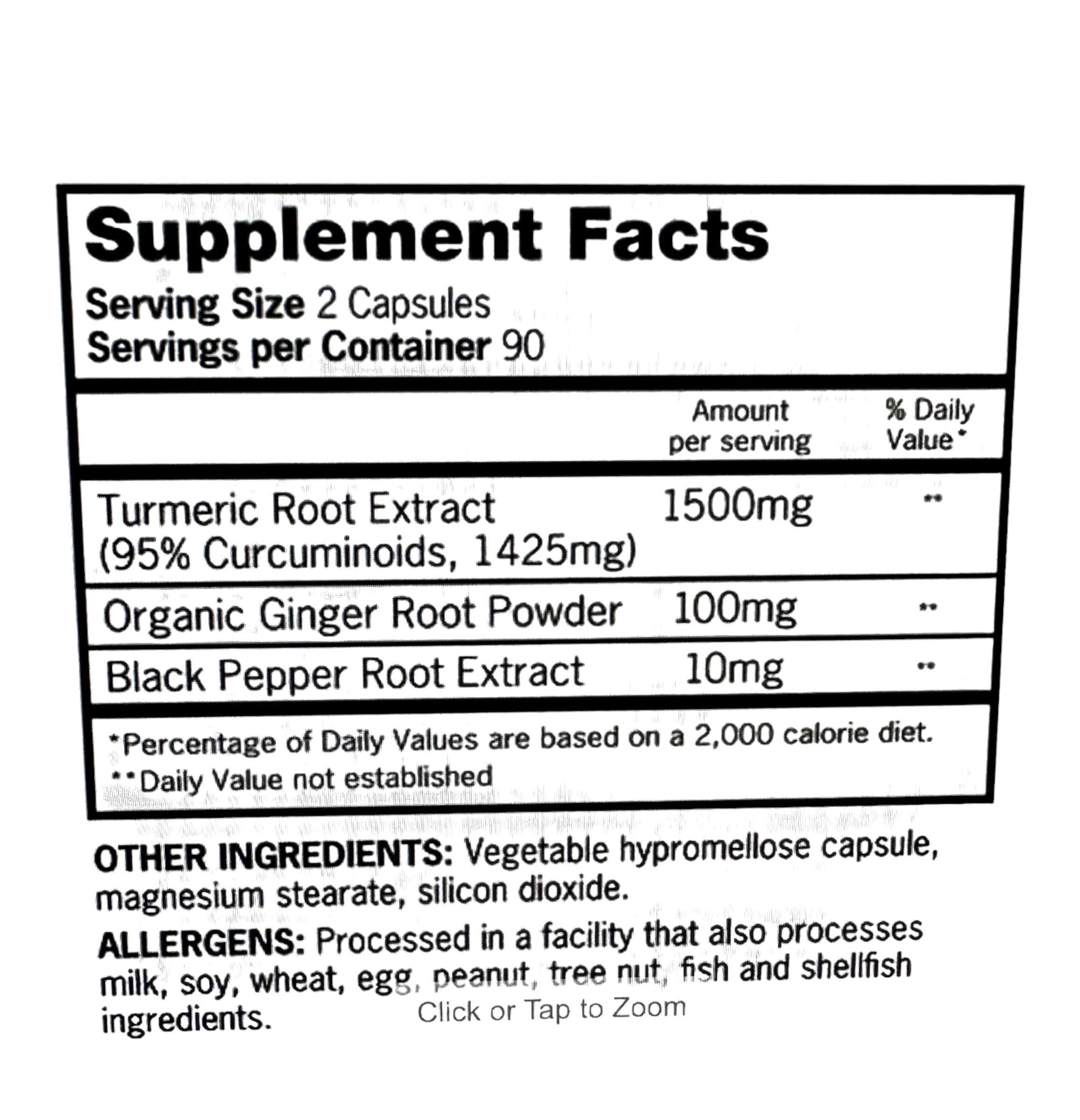 Qunol Turmeric Curcumin ginger capsules close up showing 95% curcuminoids for antioxidant support