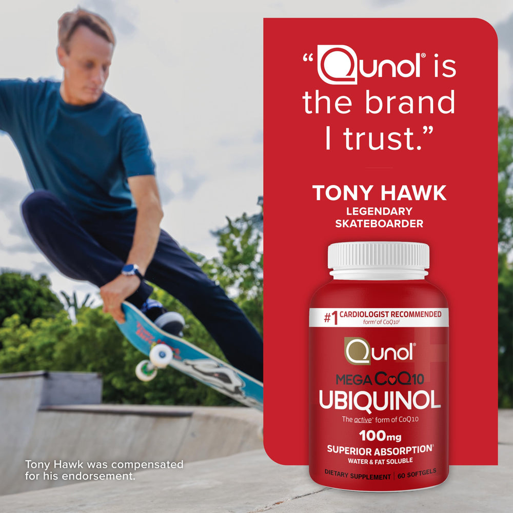Qunol ubiquinol 100mg softgels dosage quick reference – at a glance.
