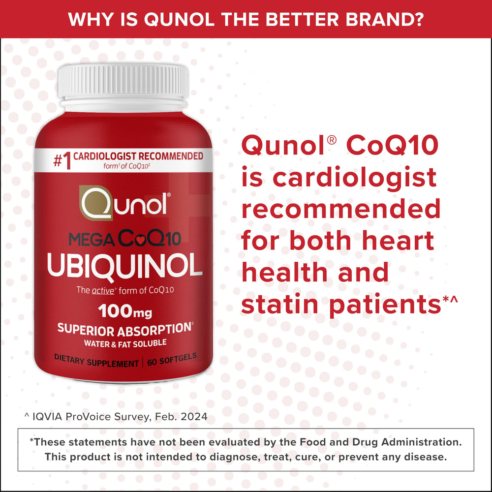 Qunol ubiquinol 100mg softgels gluten-free symbol – suitable for gluten-free diets.