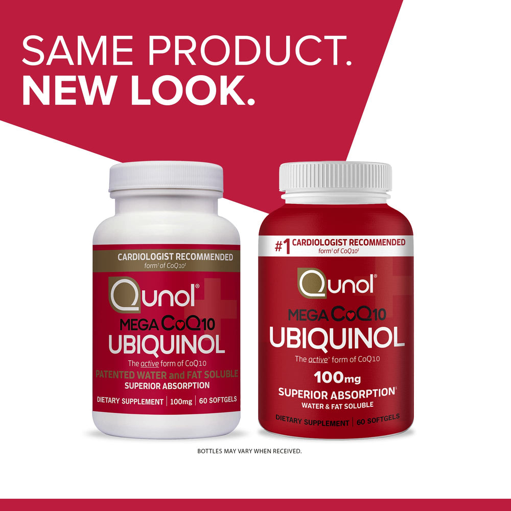 Qunol ubiquinol 100mg softgels lifestyle scene – fits into daily routine.