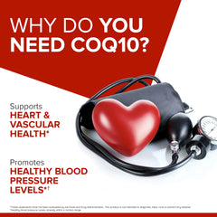Qunol Ultra CoQ10 water- and fat-soluble formulation graphic on label.