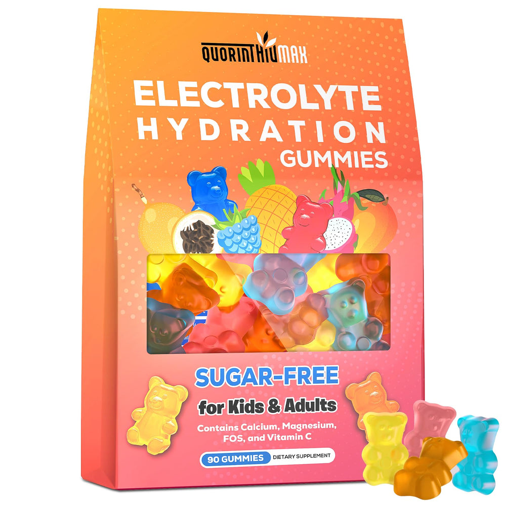 Quorinthiumax blue raspberry electrolyte gummy for quick hydration during workouts