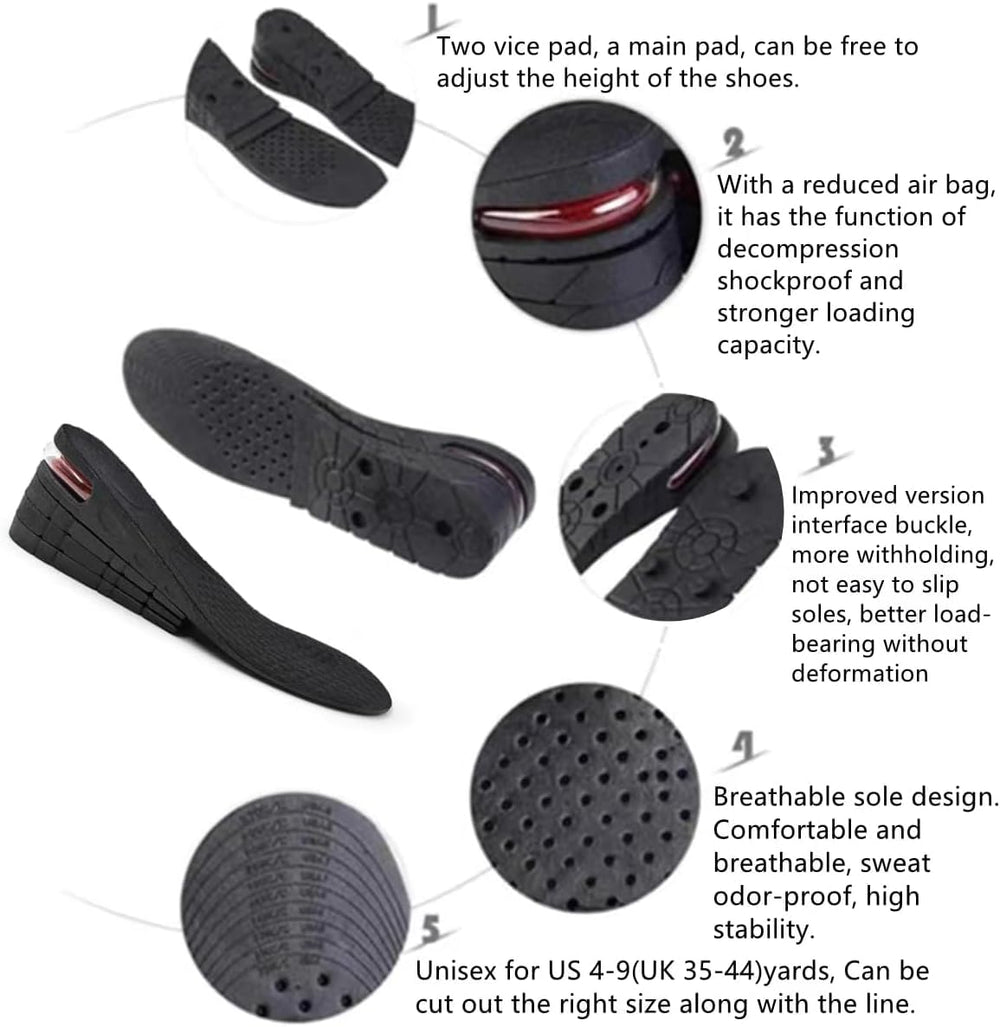 QUORYTH adjustable lift from 1.2 to 2.95 inches for versatile footwear