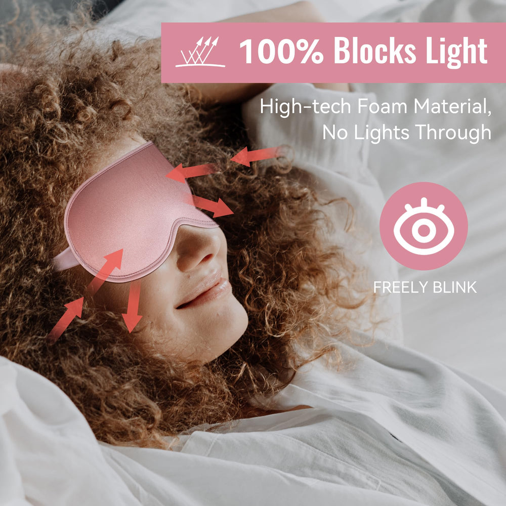 QUWOLACE Pink Sleep Mask stylish color option for nighttime routines