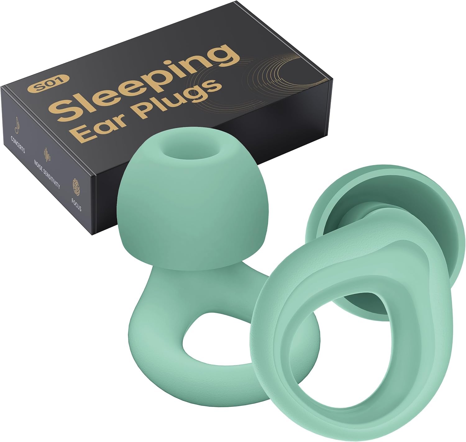 QWH earplugs 30dB noise reduction for peaceful nights and focused days.