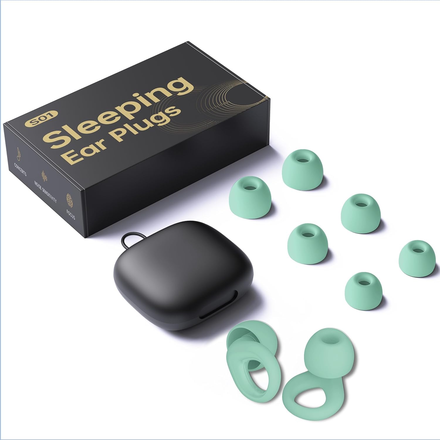 QWH earplugs travel case keeps accessories organized for on-the-go use.