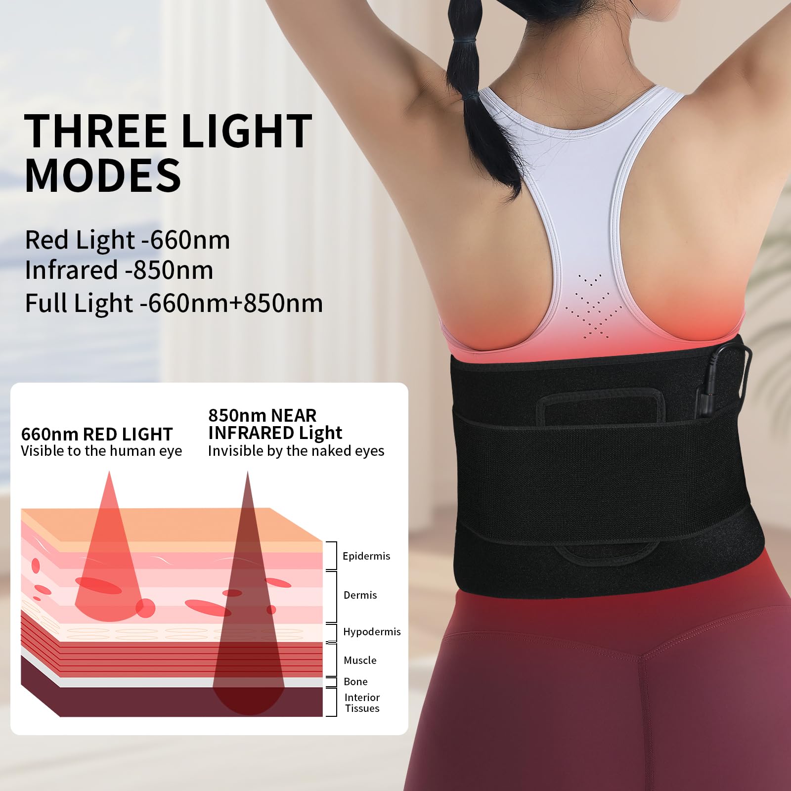 Qworaky wearable wrap fits waist 30–45 inches for versatile use.