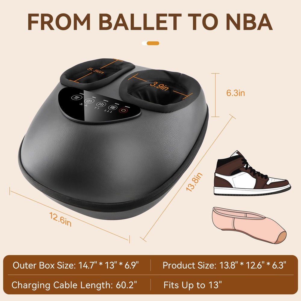 360° airbags of the QXC Foot Massager delivering enveloping massage