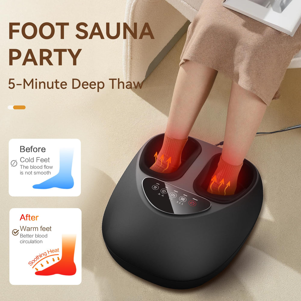 Control panel on QXC Shiatsu Foot Massager for easy adjustments
