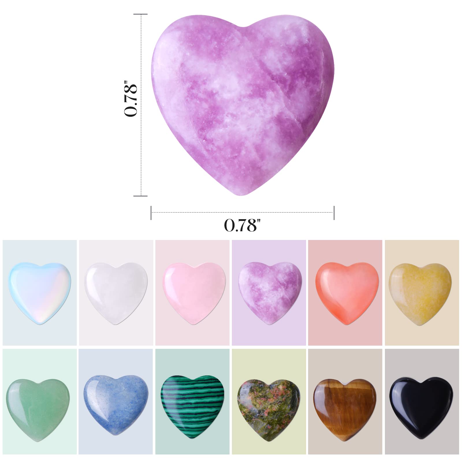 QYDCX heart crystal amethyst promotes inner calm during practice