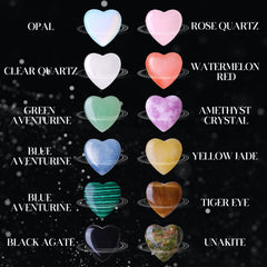 QYDCX heart crystal green-aventurine encourages renewal and optimism