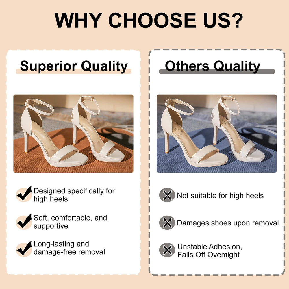 QZFQZF heel inserts ergonomic design supports natural foot posture.